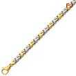 14K Two-Tone Gold 7.25mm Polished Fancy Link Bracelet