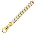 14K Two-Tone Gold 7.85mm Polished Fancy Link Bracelet