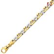 14K Two-Tone Gold 8.5mm Polished Fancy Link Bracelet