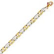 14K Two-Tone Gold 8mm Fancy Link Bracelet