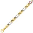 14K Two-Tone Gold 9mm Polished Fancy Link Bracelet