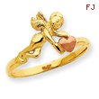 14K Two-tone Gold Angel & Heart Ring