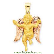14K Two-Tone Gold Angel Pendant