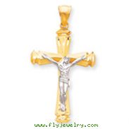 14K Two-Tone Gold Crucifix Pendant