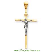 14K Two-Tone Gold Crucifix Pendant