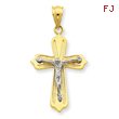 14K Two-Tone Gold Crucifix Pendant