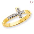 14K Two-tone Gold Crucifix Rosary Ring