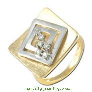 14K Two-Tone Gold Diamond Ring