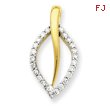 14K Two-Tone Gold Fancy Diamond Pendant