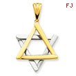 14K Two-Tone Gold Fancy Star of David Pendant