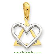 14K Two-Tone Gold Fancy Star of David Pendant