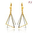 14K Two-Tone Gold Leverback Drop Earrings