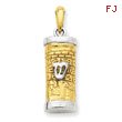 14K Two-Tone Gold Mezuzah Pendant