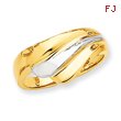 14K Two-Tone Gold Polished Wave Ring