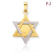 14K Two-Tone Gold Star Of David Pendant