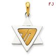 14K Two-Tone Gold Star of David Pendant