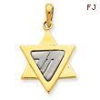 14K Two-Tone Gold Star of David Pendant