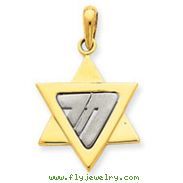 14K Two-Tone Gold Star of David Pendant