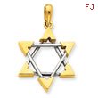 14K Two-Tone Gold Star of David Pendant