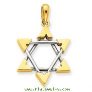 14K Two-Tone Gold Star of David Pendant