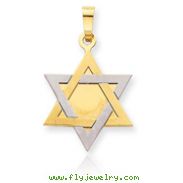 14K Two-Tone Gold Star Of David Pendant