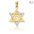 14K Two-Tone Gold Star Of David Pendant