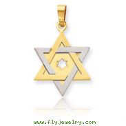 14K Two-Tone Gold Star Of David Pendant