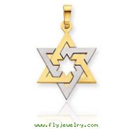 14K Two-Tone Gold Star Of David Pendant