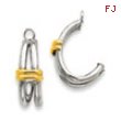 14k Two-tone J Hoop Earring Jackets