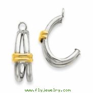 14k Two-tone J Hoop Earring Jackets