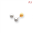 14k Two-tone Reversible 5mm Ball Earrings