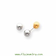 14k Two-tone Reversible 5mm Ball Earrings