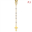 14k Two-tone Rosary Necklace chain