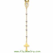 14k Two-tone Rosary Necklace chain