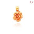 14K Two-Tone Rose Charm