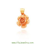 14K Two-Tone Rose Charm
