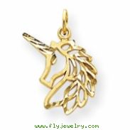 14k Unicorns Head Pendant