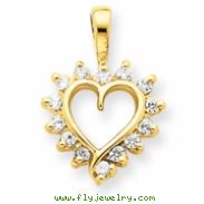 14k VS Diamond heart pendant