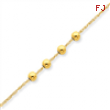 14k w/ 4, 4mm Bead Necklace chain