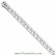 14k WG 11.0mm Fancy Link Chain bracelet