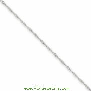 14k WG 1mm Singapore Chain
