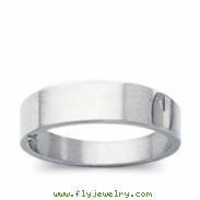 14K White 03.00 MM Flat Tapered Band