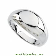 14K White 10.00 MM Metal Fashion Ring