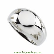 14K White 12.00 MM Metal Fashion Ring