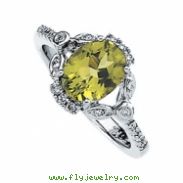 14K White 1/6 CTTW SEMI 08.00X06.00 DIAMOND RING SEMI-MOUNT Diamond Ring Semi-mount