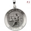 14K White 15.00 MM ST. LUKE MEDAL St.luke Medal