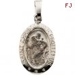 14K White 15.00X10.00 MM St. Christopher Medal