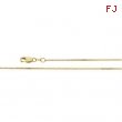 14K White 16 INCH Box Chain
