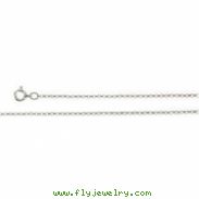 14K White 16.00 INCH ROLO CHAIN WITH SPRING RING Rolo Chain With Spring Ring