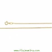 14K White 18 INCH Solid Box Chain